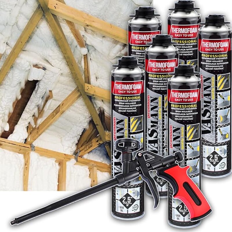 Termoizolatie VASmann - Spuma poliuretanica pulverizabila 12x890ml
